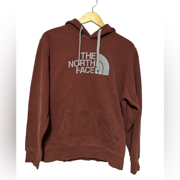 The North Face Hoodie Gray Logo and Hood‎ Liner Kangaroo Pocket Men’s Size Large - Picture 1 of 6